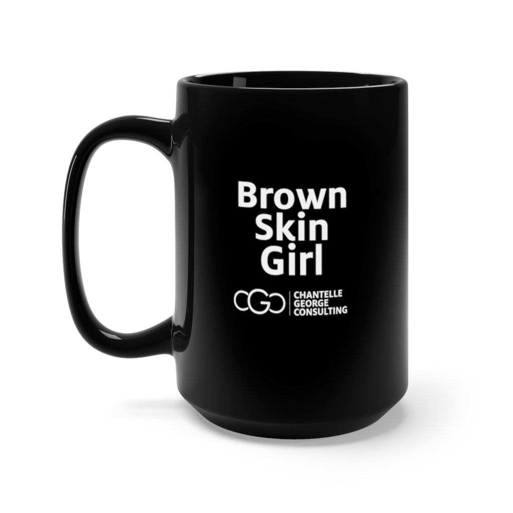 CGC Brown Skin Girl Black Mug 15oz